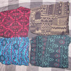 Lularoe OS Leggings Lot EUC